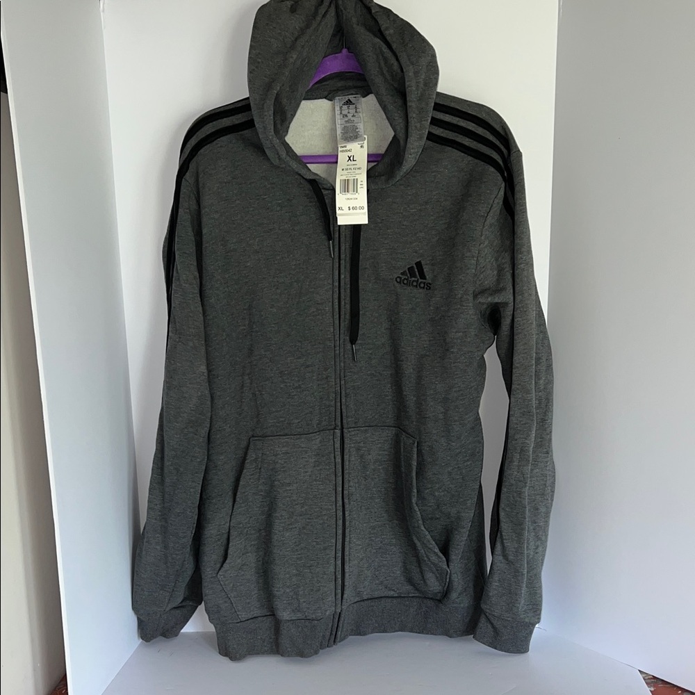 Closet clean out!  Adidas Charcoal Hoodie with Black Accents